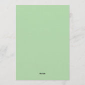 Trouwuitnodiging met groen Template: Kaart (Achterkant)