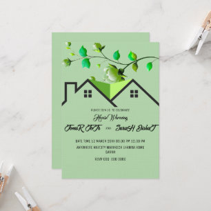 Trouwuitnodiging met groen Template:  Kaart