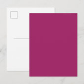 Trouwuitnodiging met Kleurblok – Magenta Aankondigingskaart (Voorkant / Achterkant)