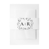 Trouwuitnodiging met kronkelende wijnrank scroll uitnodigingen wikkel (Voorkant Voorbeeld)