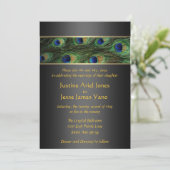 Trouwuitnodiging met Pauw Kaart (Staand voorkant)