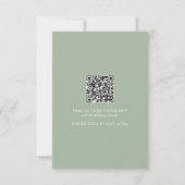 Trouwuitnodiging met QR-code Unieke Bloemen Kaart (Achterkant)