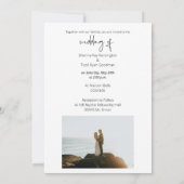 Trouwuitnodiging met religieuze 2 foto kaart (Achterkant)