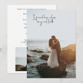 Trouwuitnodiging met religieuze 2 foto kaart (Voorkant / Achterkant)