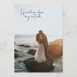 Trouwuitnodiging met religieuze 2 foto kaart