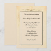 Trouwuitnodiging met Shabby Chic Strik Kaart (Voorkant / Achterkant)