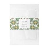 Trouwuitnodiging met tailleband 'Botanical Bliss' Uitnodigingen Wikkel (Voorkant Voorbeeld)