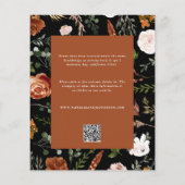 Trouwuitnodiging met terracotta bloem hert flyer (Achterkant)