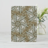 Trouwuitnodiging met vintage marmerstructuur kaart (Staand voorkant)