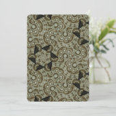 Trouwuitnodiging met vintage marmerstructuur kaart (Staand voorkant)
