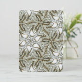 Trouwuitnodiging met vintage marmerstructuur kaart (Staand voorkant)