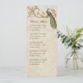 Trouwuitnodiging met Vintage Pauw & Etsingen Kaart (Staand voorkant)