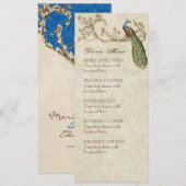 Trouwuitnodiging met Vintage Pauw & Etsingen Kaart (Voorkant / Achterkant)