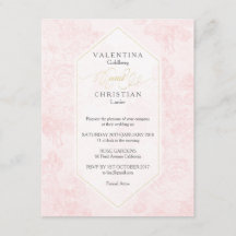 Trouwuitnodiging met vintage rozen
