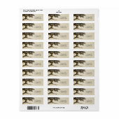 Trouwuitnodiging met vintage rustieke boom en lich etiket (Full Sheet)