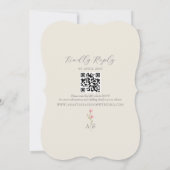Trouwuitnodiging met wilde bloemen en QR-code Kaart (Achterkant)