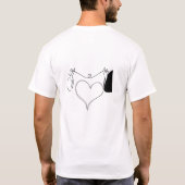 Trouwuitnodiging Modern Zwart Minimaal Design T-shirt (Achterkant)