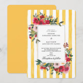 Trouwuitnodiging Narcis Geel Kaart (Voorkant / Achterkant)