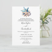 Trouwuitnodiging Nautical Starfish Kaart (Staand voorkant)