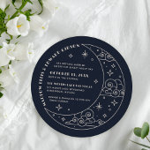 Trouwuitnodiging Navy Maan & Sterren Hemels Save The Date