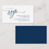 Trouwuitnodiging Online RSVP, moderne script kaart (Voorkant / Achterkant)