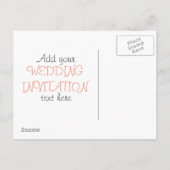 Trouwuitnodiging ontwerp uitnodiging briefkaart (Achterkant)