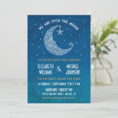 Trouwuitnodiging Over the Moon Kaart (Staand voorkant)