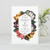 Trouwuitnodiging *Palazzo Grassi* Kaart (Staand voorkant)