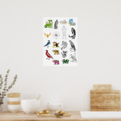 Trouwuitnodiging Poster | Elegante Dierenkunst (Keuken)