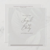 Trouwuitnodiging QR-code Kaart (Voorkant / Achterkant)