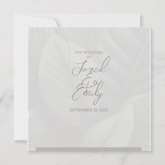 Trouwuitnodiging QR-code Kaart (Voorkant)