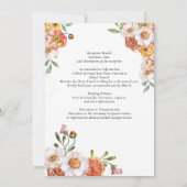 Trouwuitnodiging romantische bloemenoogst kaart (Achterkant)