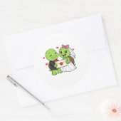 Trouwuitnodiging Ronde Sticker (Envelop)