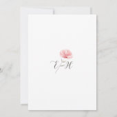 Trouwuitnodiging Roze Blozend Roos Kaart (Achterkant)