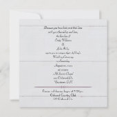 trouwuitnodiging roze linthart met ringen kaart (Achterkant)