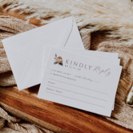 Trouwuitnodiging RSVP-antwoordkaart met Humeurige  RSVP Kaartje