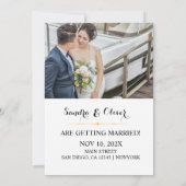 Trouwuitnodiging - Save the Date Grijs Papier Look (Achterkant)