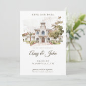 Trouwuitnodiging Save the Date Kaart (Staand voorkant)