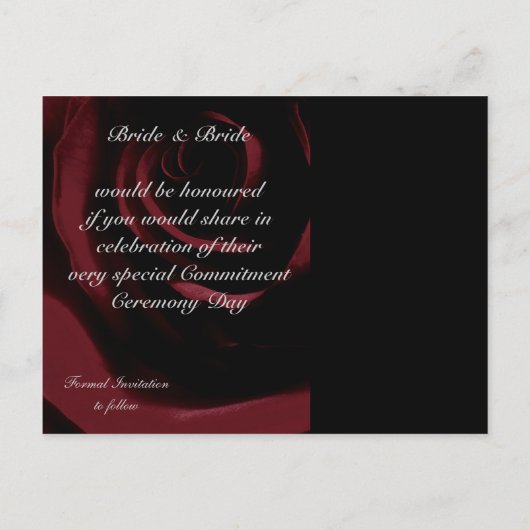 Trouwuitnodiging Save the Date sjabloon kaart (Achterkant)