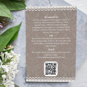 Trouwuitnodiging Set Monogram QR Code Kaart