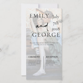 Trouwuitnodiging sjabloon met foto