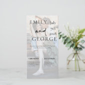 Trouwuitnodiging sjabloon met foto (Staand voorkant)