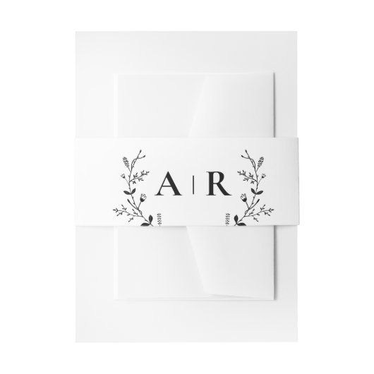 Trouwuitnodiging Slingerende Wijnrank Uitnodigingen Wikkel (Voorkant Voorbeeld)