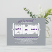 Trouwuitnodiging Slot Machine Kaart (Staand voorkant)