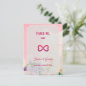 Trouwuitnodiging Tafelnummers  Kunst (Staand voorkant)