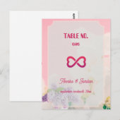 Trouwuitnodiging Tafelnummers  Kunst (Voorkant / Achterkant)