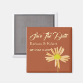 Trouwuitnodiging Terracotta Save The Date Magneet (Voorkant / Achterkant)
