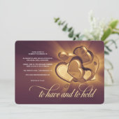 Trouwuitnodiging To Have And To Hold Aankondiging (Staand voorkant)