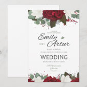 Trouwuitnodiging, uitnodiging, save the date kaart (Voorkant / Achterkant)