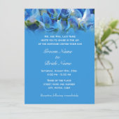 trouwuitnodiging van de ouders van groom , blauw kaart (Staand voorkant)